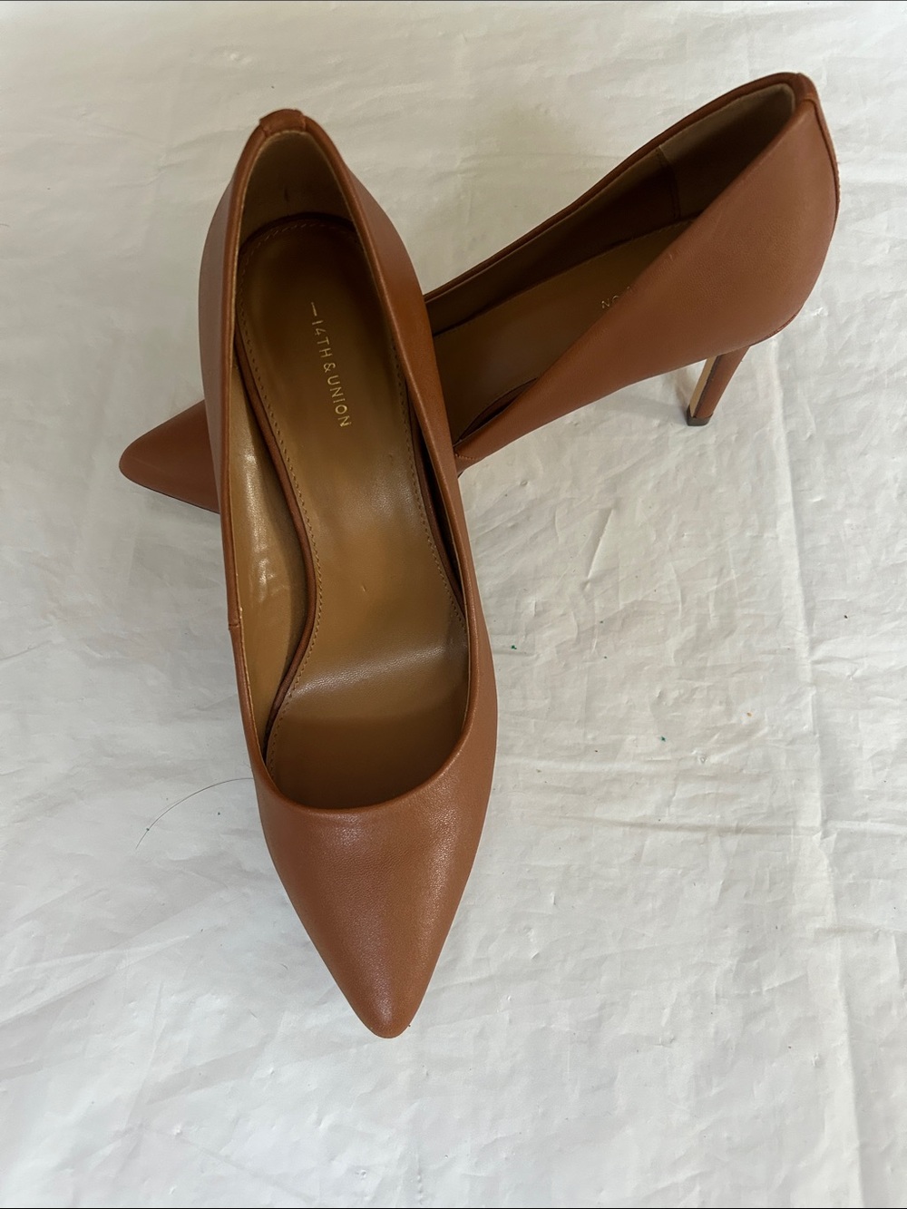 14th & Union Tan Pointed-Toe Pumps - Picture 2 of 8